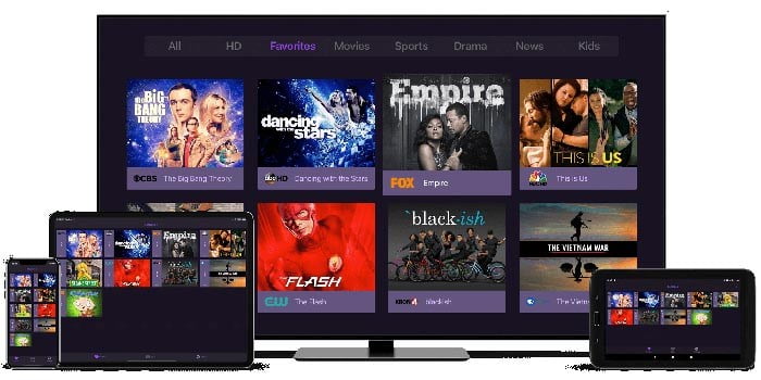 IPTV service with up to 5 connections